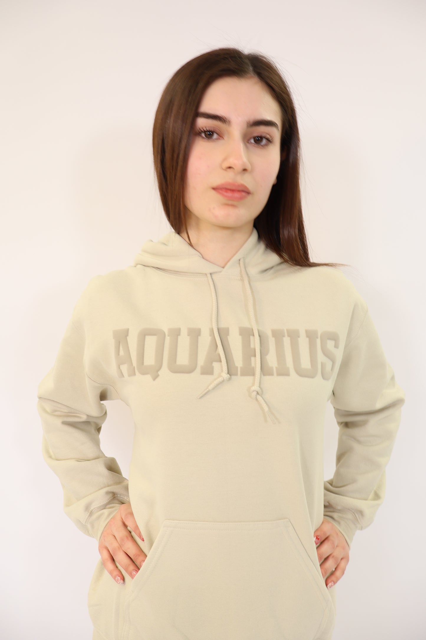 Sand Zodiac Puff Print Hoodie