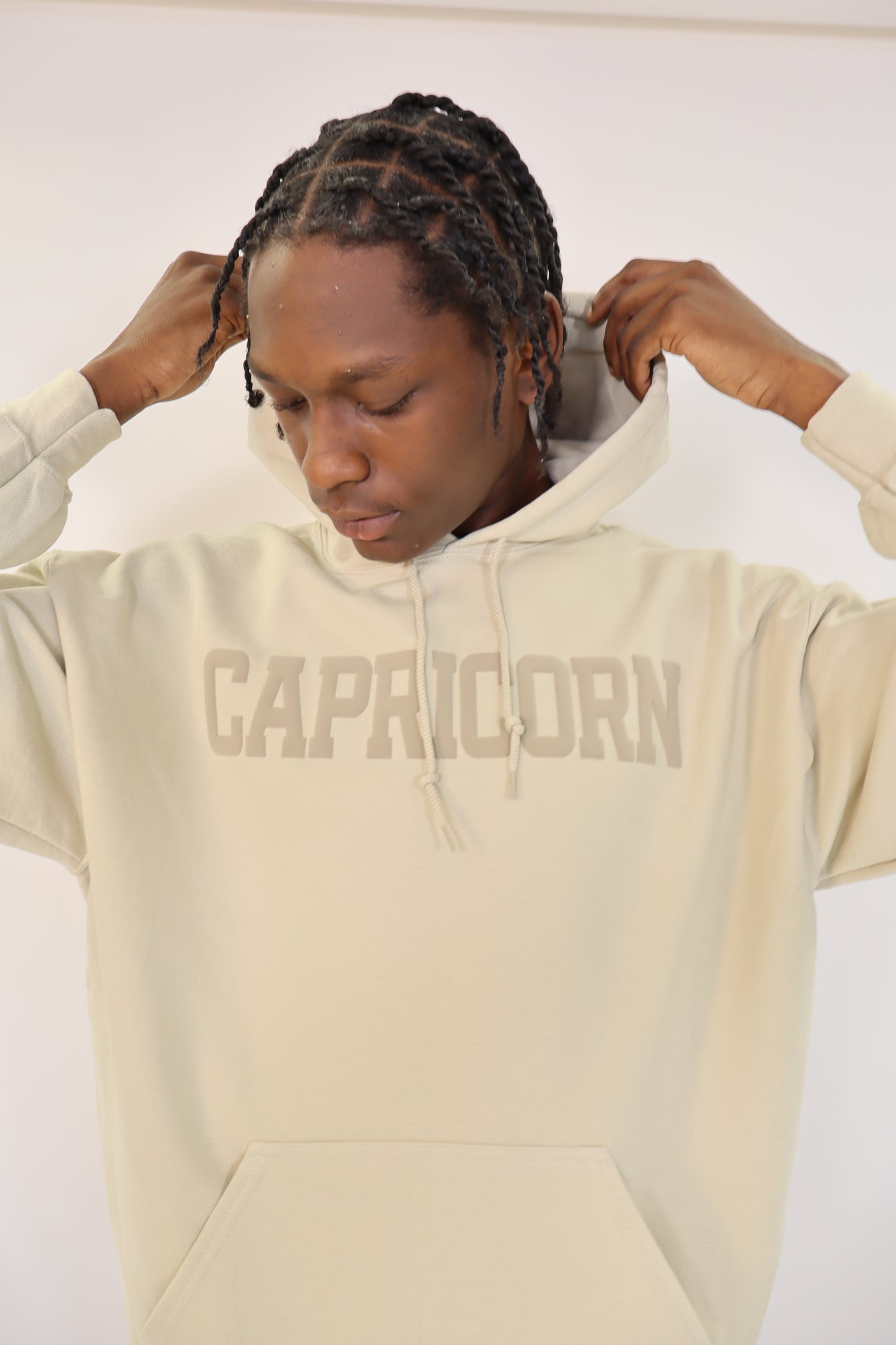 Sand Zodiac Puff Print Hoodie