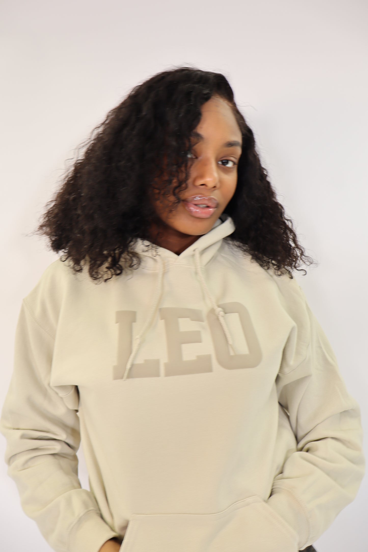 Sand Zodiac Puff Print Hoodie