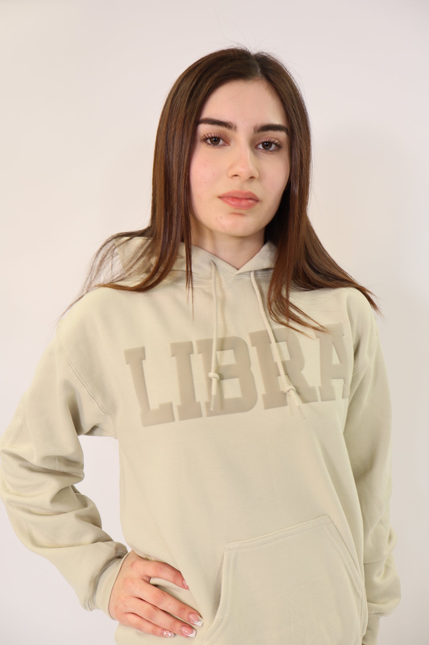 Sand Zodiac Puff Print Hoodie