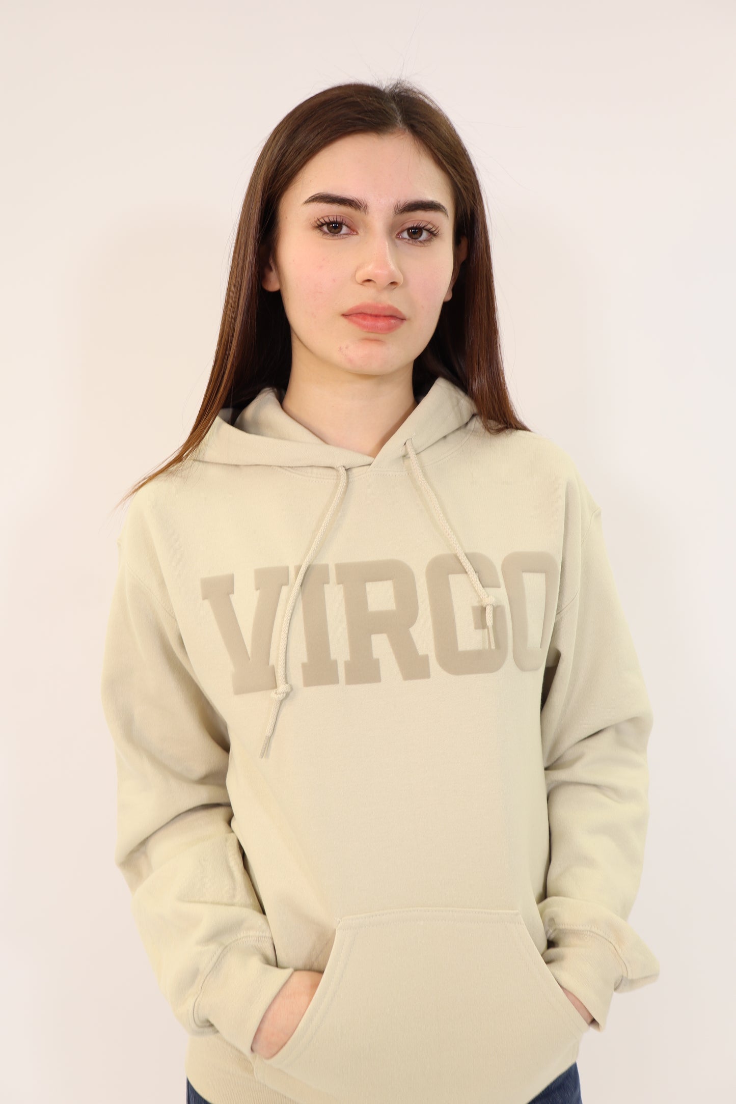 Sand Zodiac Puff Print Hoodie