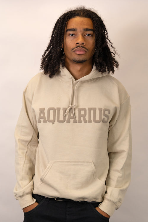 Sand Zodiac Puff Print Hoodie