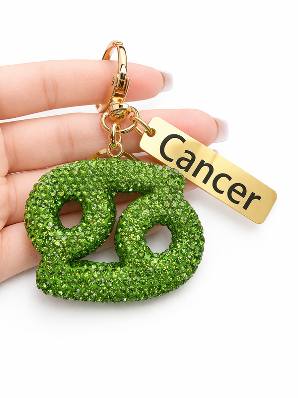 Zodiac Bedazzled Bag Charm/Keychain