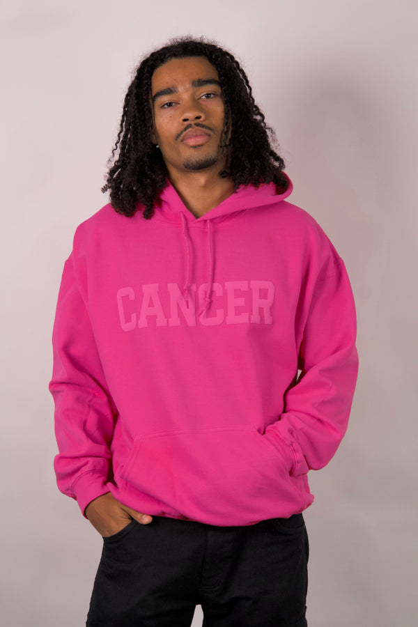 Pink Zodiac Puff Print Hoodie