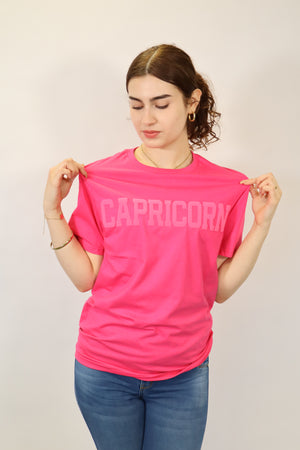 Pink Zodiac Puff Print T-Shirt