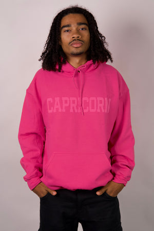 Pink Zodiac Puff Print Hoodie