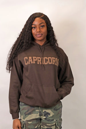 Chocolate Zodiac Puff Hoodie