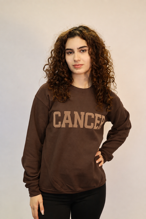Chocolate Zodiac Puff Print Crewneck