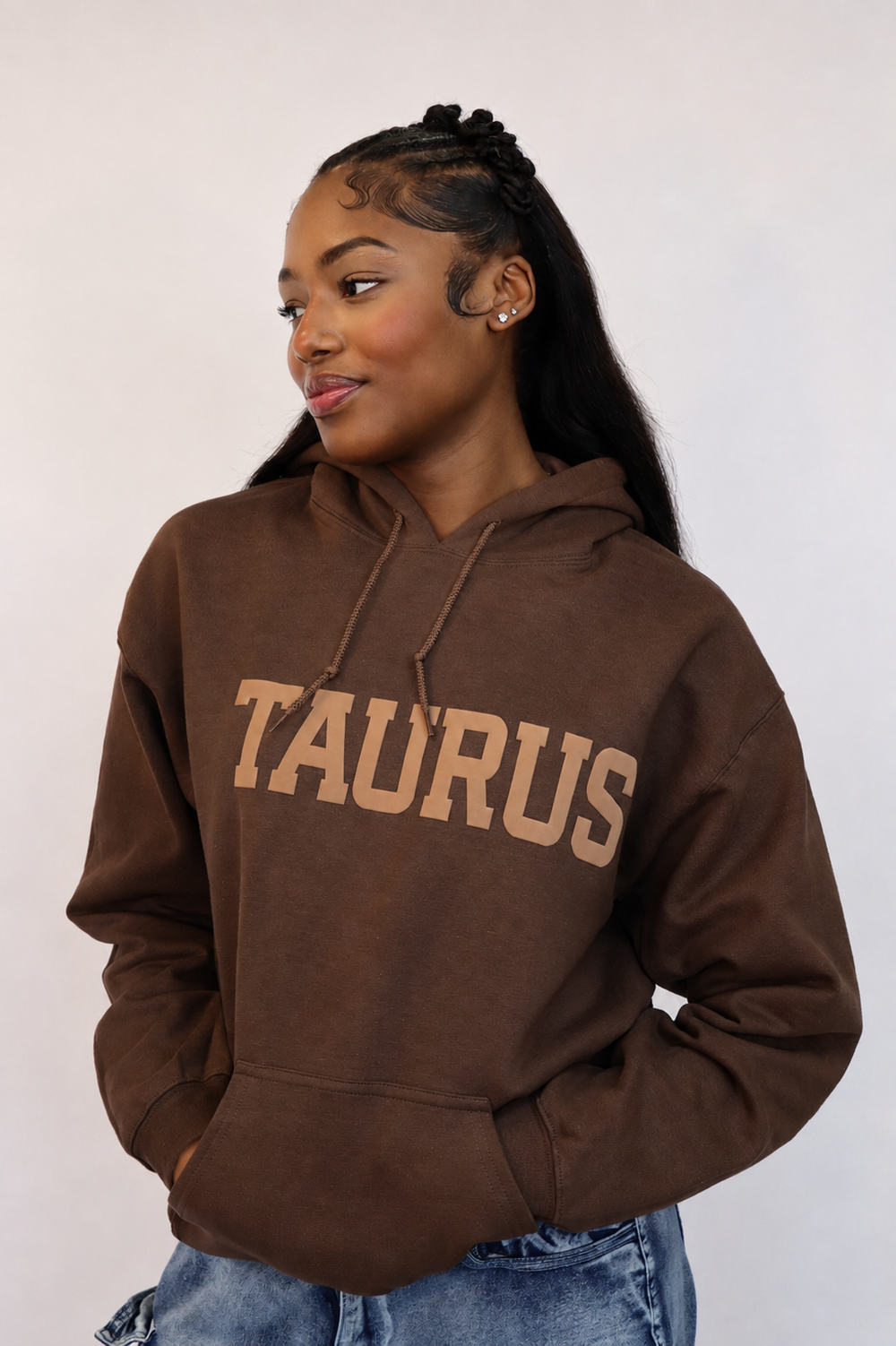 Chocolate Zodiac Puff Hoodie
