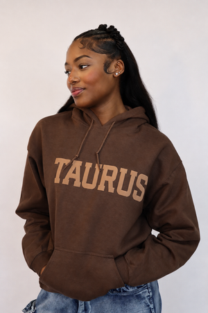 Chocolate Zodiac Puff Hoodie