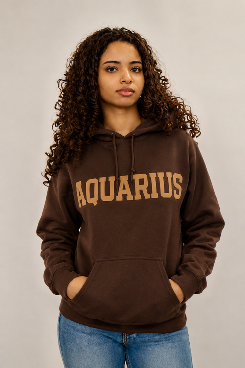 Chocolate Zodiac Puff Hoodie