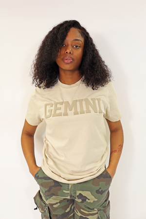 Sand Zodiac Puff Print T-Shirt
