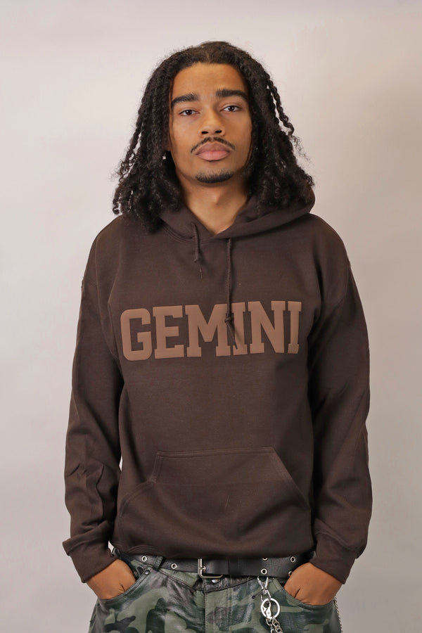 Chocolate Zodiac Puff Hoodie
