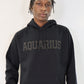 Black Zodiac Puff Print Hoodie