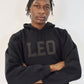 Black Zodiac Puff Print Hoodie