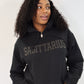 Black Zodiac Puff Print Hoodie