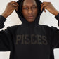Black Zodiac Puff Print Hoodie