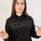 Black Zodiac Puff Print Hoodie