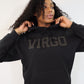 Black Zodiac Puff Print Hoodie