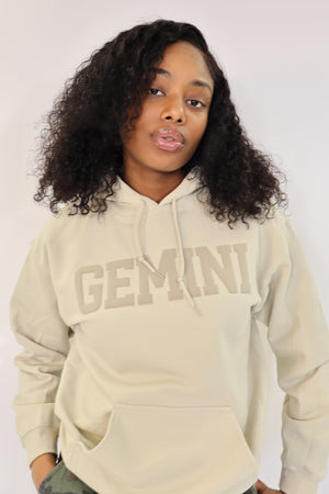 Sand Zodiac Puff Print Hoodie