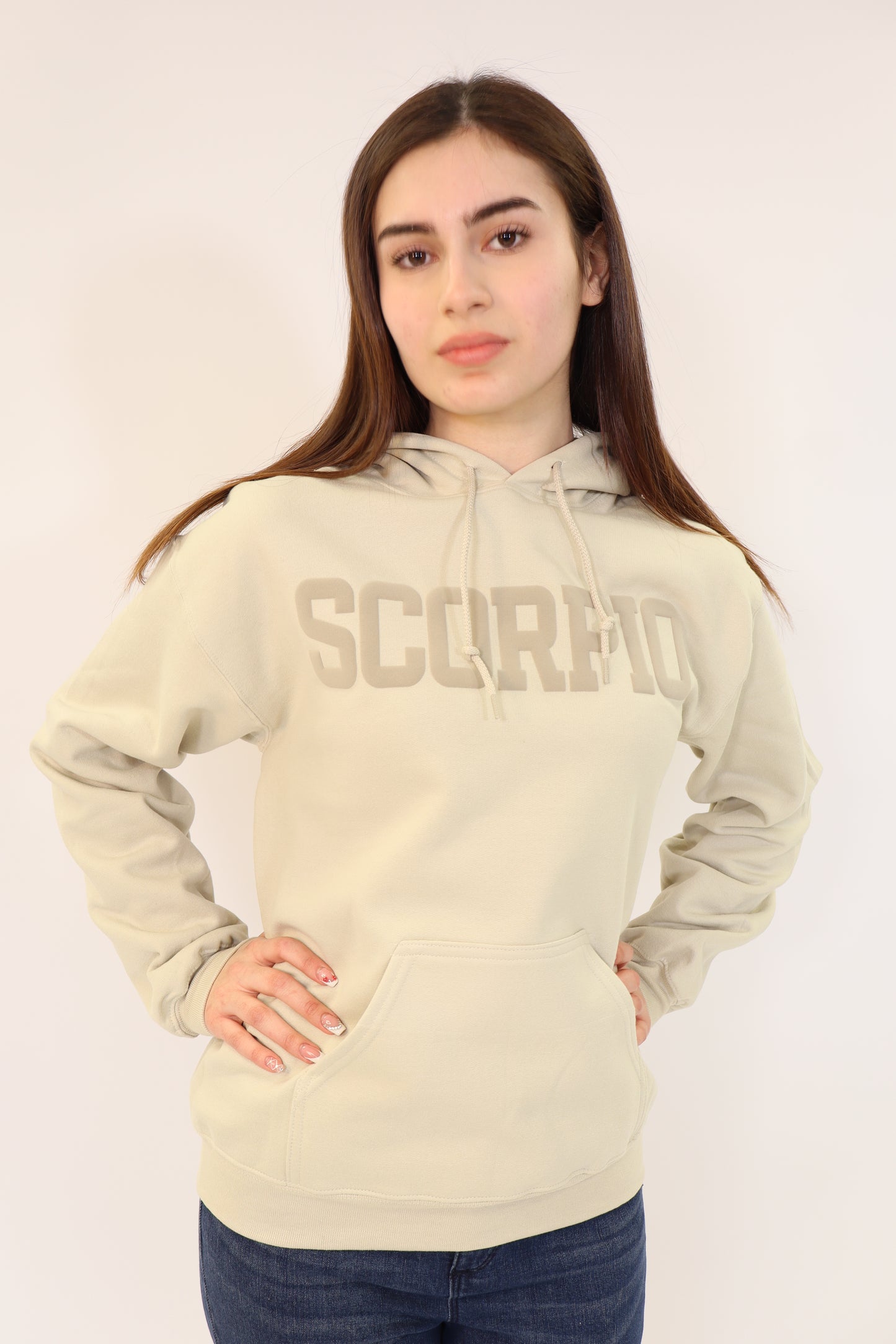Sand Zodiac Puff Print Hoodie