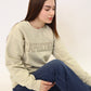 Sand Zodiac Puff Print Crewneck