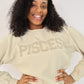 Sand Zodiac Puff Print Crewneck