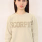 Sand Zodiac Puff Print Crewneck