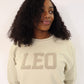 Sand Zodiac Puff Print Crewneck
