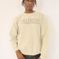 Sand Zodiac Puff Print Crewneck