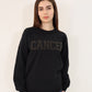 Black Zodiac Puff Print Crewneck