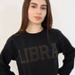 Black Zodiac Puff Print Crewneck