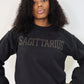 Black Zodiac Puff Print Crewneck