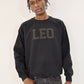 Black Zodiac Puff Print Crewneck