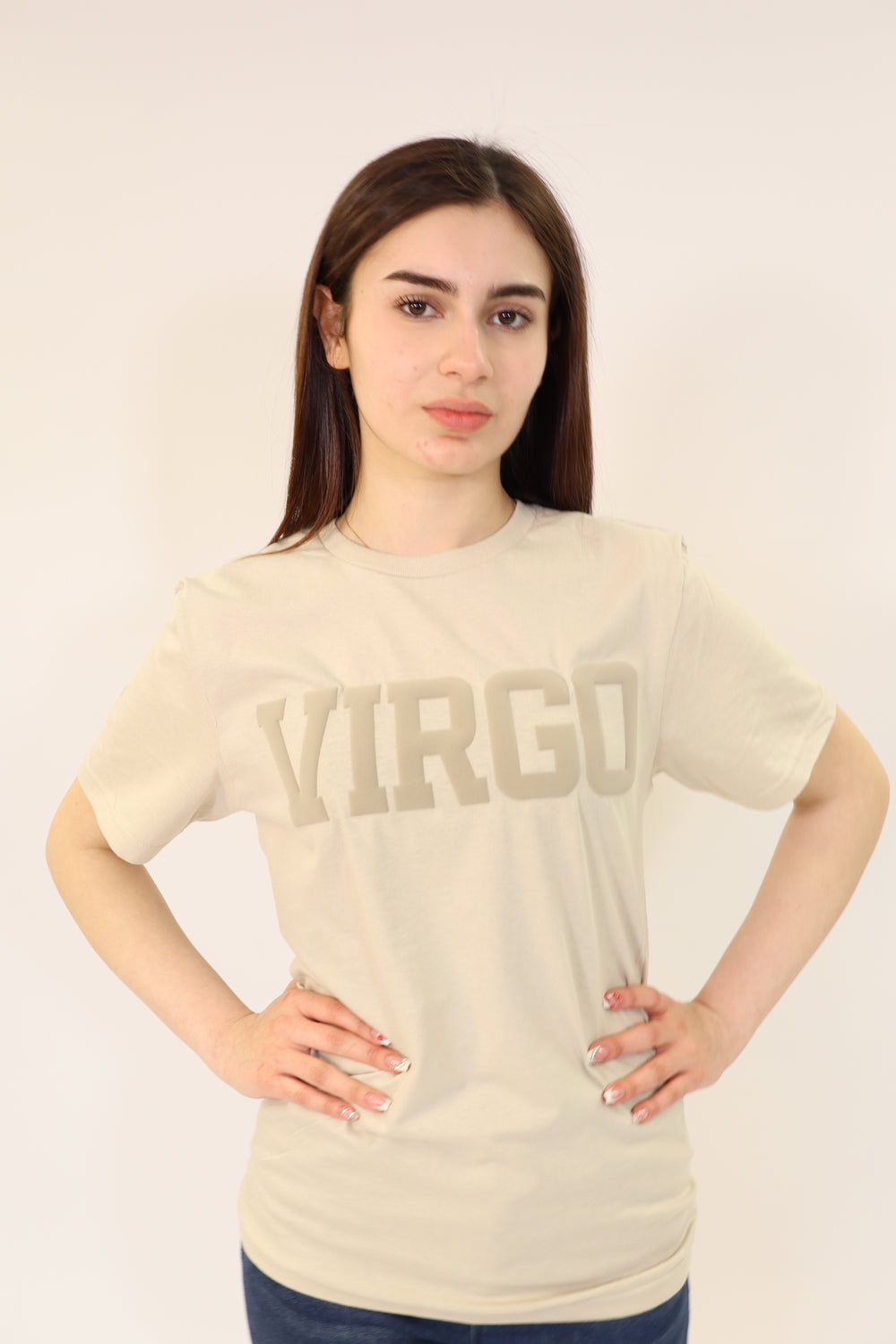 Sand Zodiac Puff Print T-Shirt