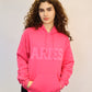 Pink Zodiac Puff Print Hoodie