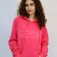 Pink Zodiac Puff Print Hoodie