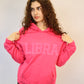 Pink Zodiac Puff Print Hoodie