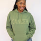 Olive Green Zodiac Puff Print Hoodie
