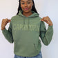 Olive Green Zodiac Puff Print Hoodie