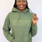 Olive Green Zodiac Puff Print Hoodie