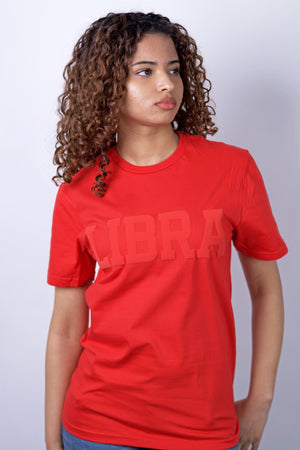 Red Zodiac Puff Print T-Shirt
