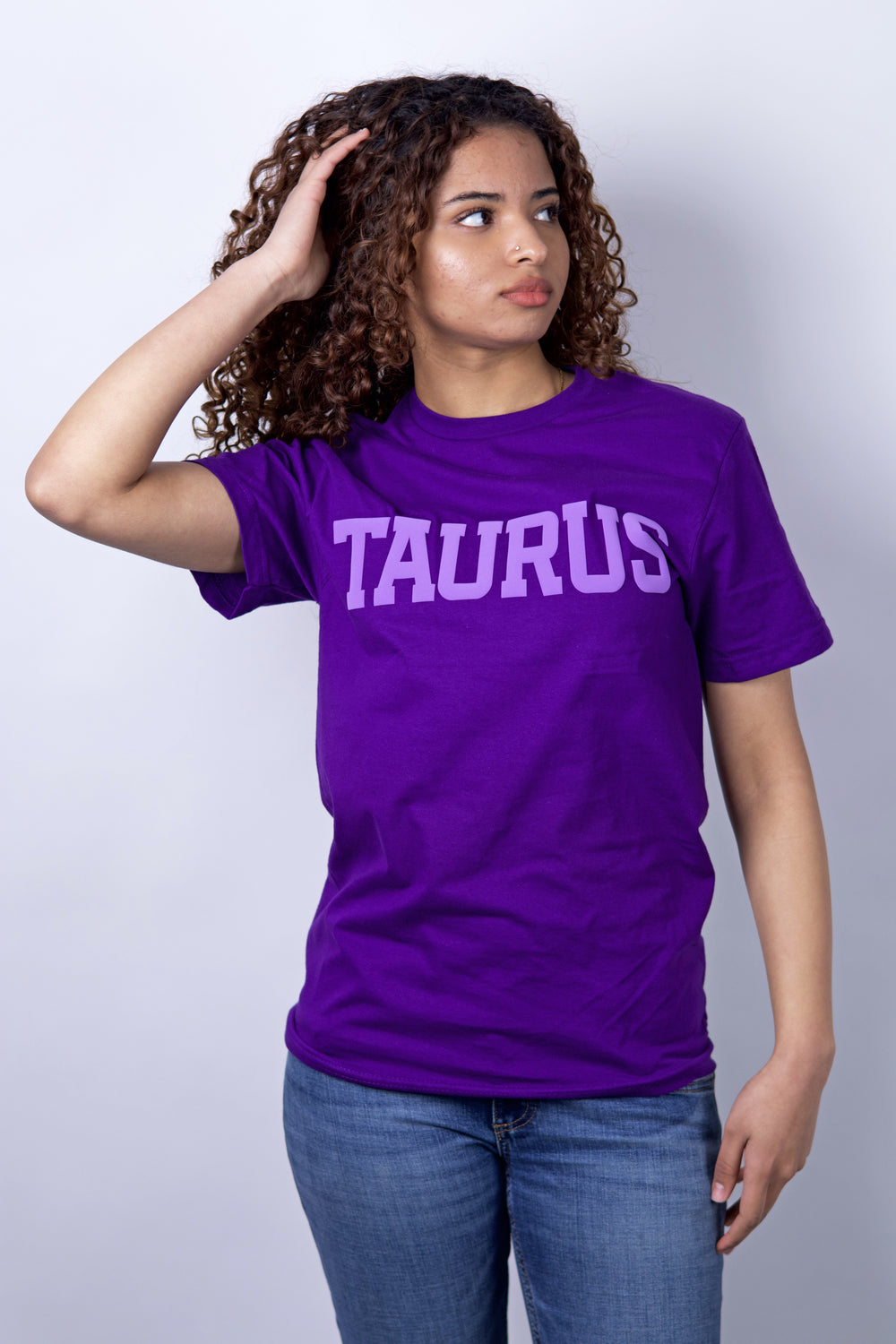 Purple Zodiac Puff Print T-Shirt