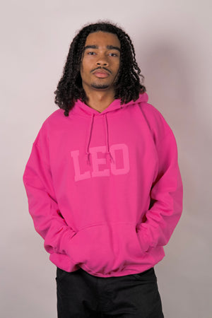 Pink Zodiac Puff Print Hoodie