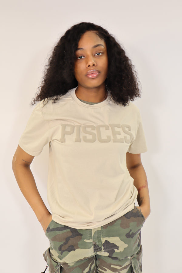 Sand Zodiac Puff Print T-Shirt