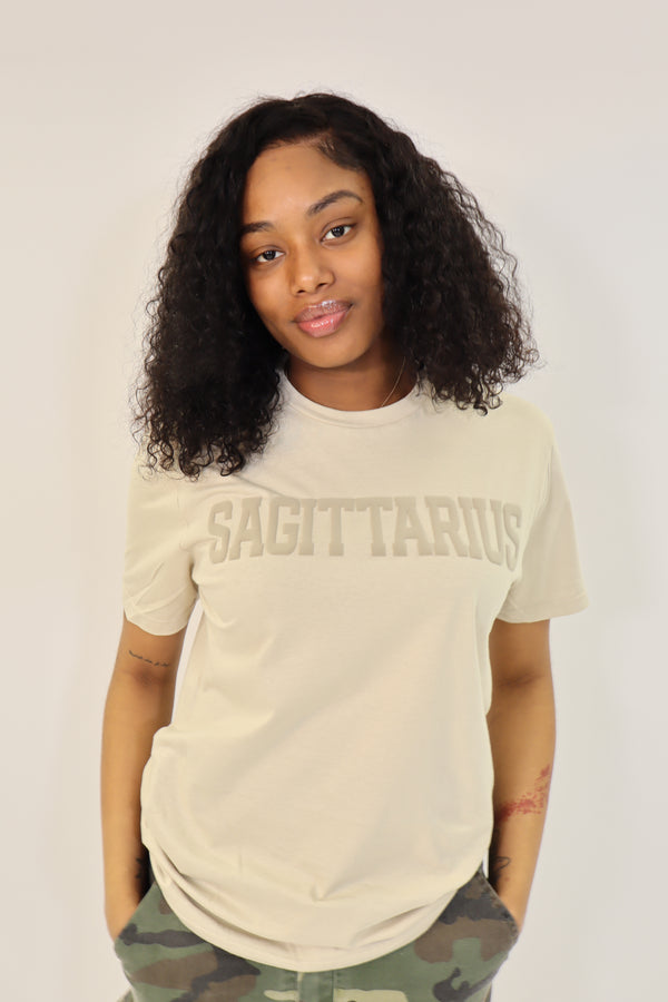Sand Zodiac Puff Print T-Shirt