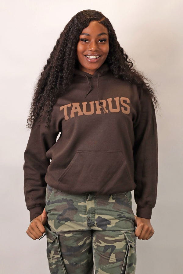 Chocolate Zodiac Puff Hoodie