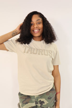 Sand Zodiac Puff Print T-Shirt